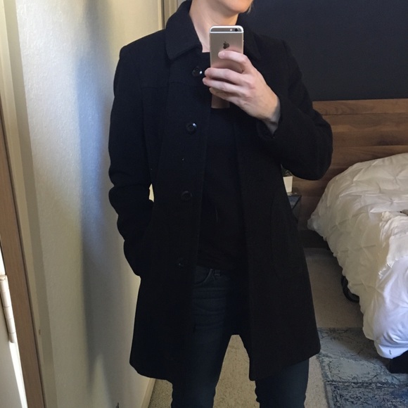 Fully lined very dark charcoal black wool jacket - Picture 2 of 4